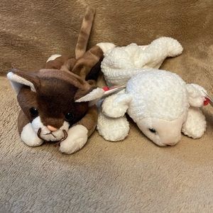 “Pounce” and “Fleece” Ty Beanie Babies
